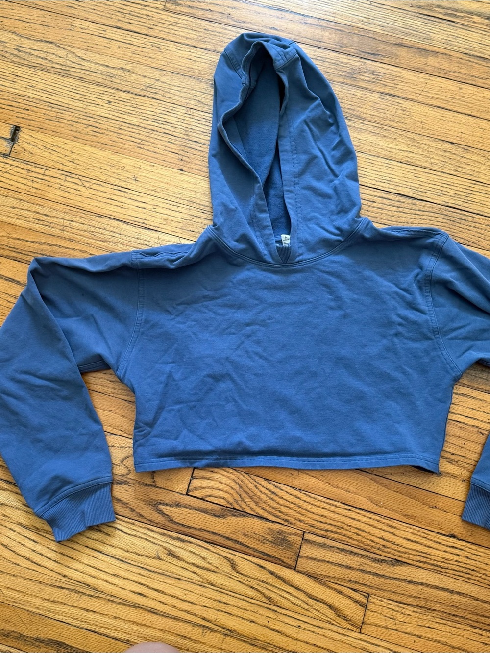 lululemon athletica Heathered Slate Gray Cropped Hoodie